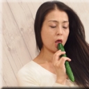 生野菜挿入オナニー